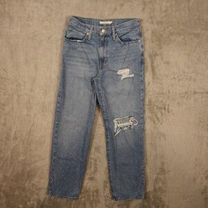 Levi’s Jeans ’94 High Rise Baggy Distressed Jeans Women’s W27 L31 Blue